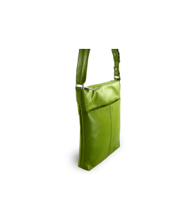 Zelená kožená zipová kabelka 212-3013-51