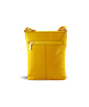 Žlutá kožená zipová minikabelka 212-3013-86