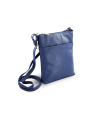 Modrá kožená zipová kabelka 212-3013-97