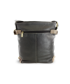 Černá kožená zipová kabelka 212-5713-60