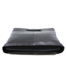 Černá kožená zipová kabelka 212-9123-60
