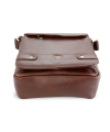 Malý hnědý pánský kožený crossbag s klopnou 215-1701-40