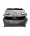 Malý černý pánský kožený crossbag s klopnou 215-1701-60