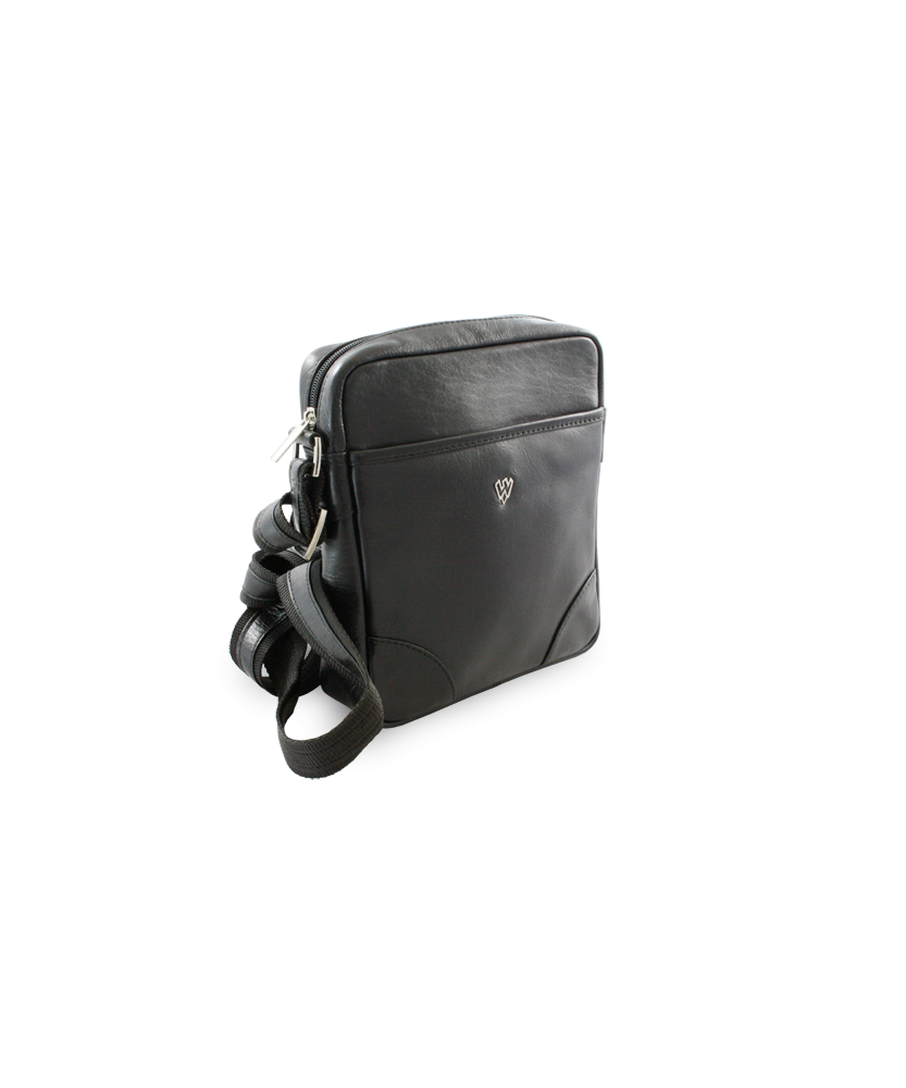Malý černý kožený crossbag 215-1711-60