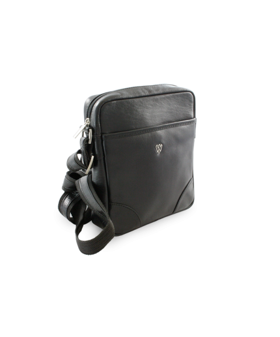 Malý černý kožený crossbag 215-1711-60
