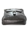 Černý pánský kožený zipový crossbag 215-1792-60
