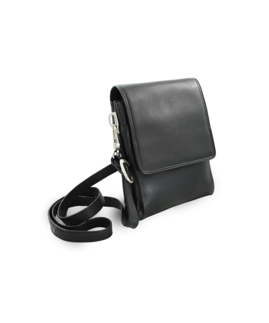 Malý černý kožený pánský crossbag 215-2189-60