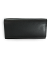 Černá dámská psaníčková kožená peněženka s klopnou 511-2018-60