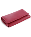 Burgundy dámská psaníčková kožená peněženka s klopnou 511-2120-34