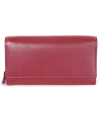 Burgundy dámská psaníčková kožená peněženka s klopnou 511-2120-34