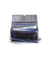 Modrá dámská psaníčková kožená peněženka s klopnou 511-2120-97