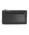 Černá dámská kožená psaníčková peněženka s klopnou 511-4027-60