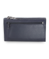 Modrá dámská kožená psaníčková peněženka s klopnou 511-4027-97