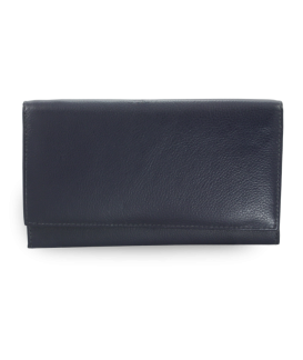 Modrá dámská kožená psaníčková peněženka s klopnou 511-4027-97