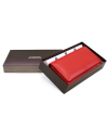 Červená dámská psaníčková kožená peněženka s klopnou 511-4233-31