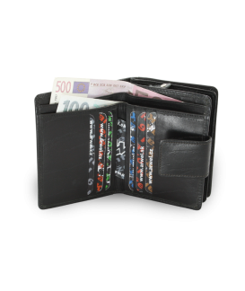Černá dámská kožená peněženka se zápinkou 511-5936-60