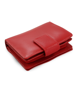 Červená dámská kožená peněženka se zápinkou 511-5937-31