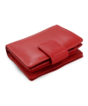 Červená dámská kožená peněženka se zápinkou 511-5937-31