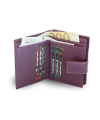 Fialová dámská kožená peněženka se zápinkou 511-5937-76
