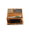Světle hnědá dámská psaníčková kožená peněženka s klopnou 511-7120-05