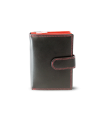 Černočervená dámská kožená peněženka se zápinkou 511-8313-60/31