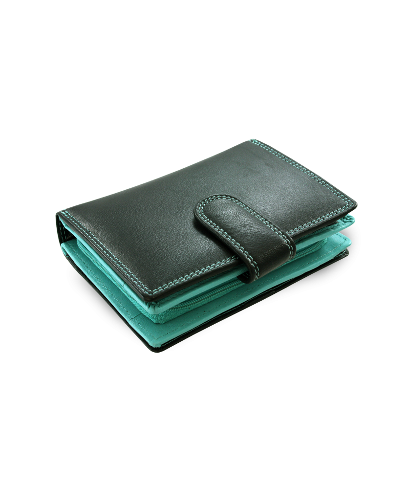 Černomodrá dámská kožená peněženka se zápinkou 511-8313-60/53