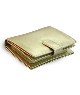 Zlatá dámská kožená peněženka se zápinkou 511-9769-02