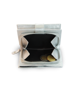 Stříbrná dámská kožená peněženka se zápinkou 511-9769-27