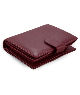 Burgundy dámská kožená peněženka se zápinkou 511-9769-34