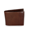 Tmavě hnědá pánská kožená peněženka 513-17261-47
