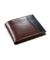 Hnědočerná pánská kožená peněženka 513-17261A-47/60