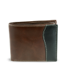 Hnědočerná pánská kožená peněženka 513-17261A-47/60