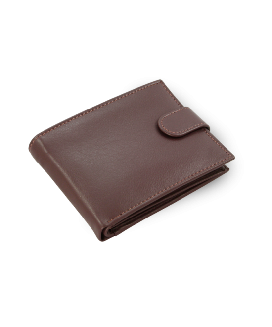 Tmavě hnědá pánská kožená peněženka se zápinkou 513-1904-47