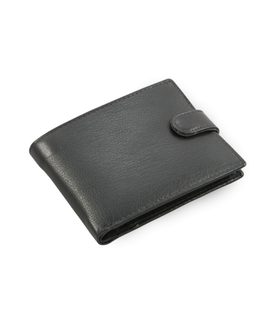 Černá pánská kožená peněženka se zápinkou 513-2007-60