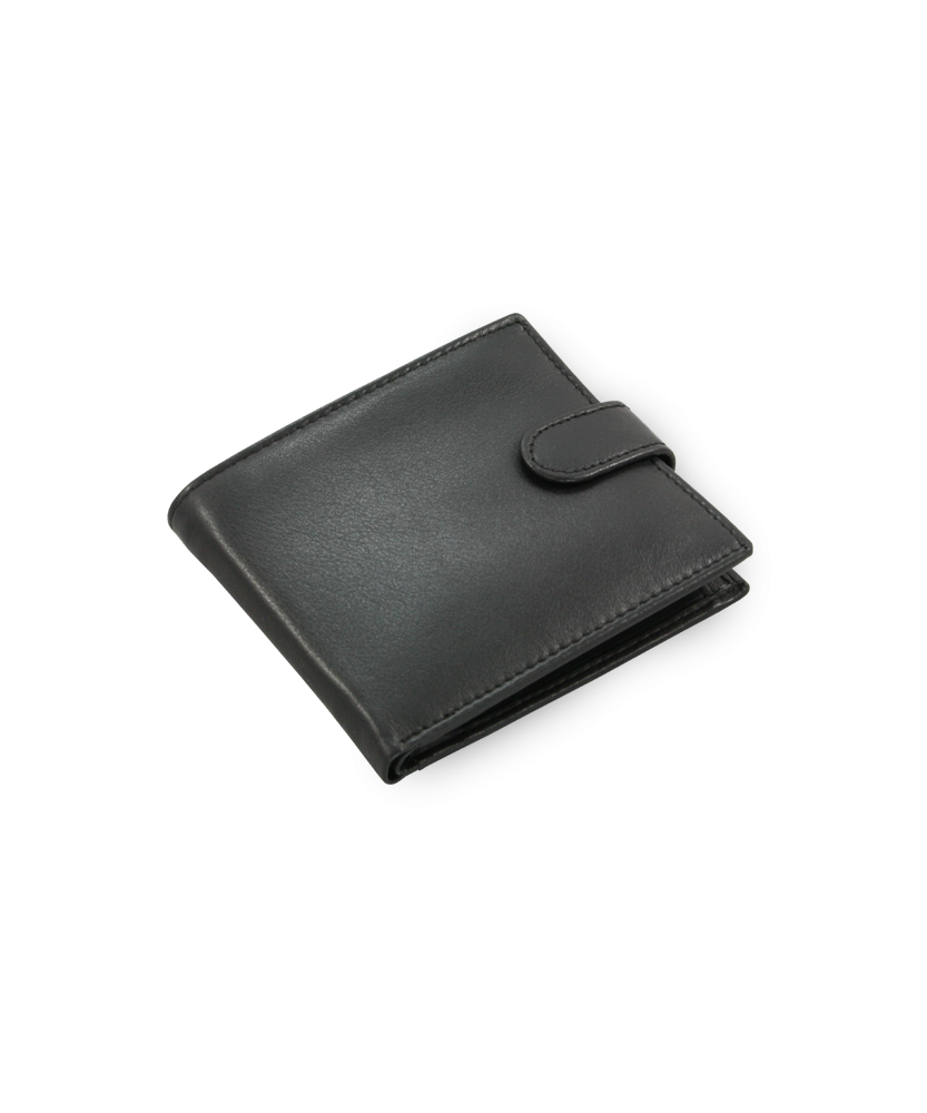 Černá pánská kožená peněženka se zápinkou 513-3223L-60