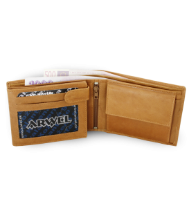 Světle hnědá pánská kožená peněženka s vnitřní zápinkou 513-4404A-05
