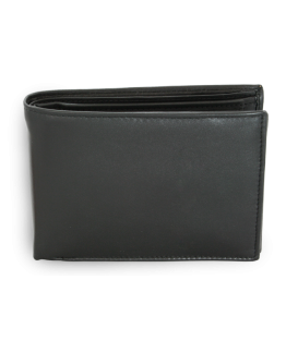 Černá pánská kožená peněženka s vnitřní zápinkou 513-4404A-60