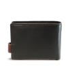 Černo-hnědá pánská kožená peněženka se zápinkou 513-8194-60/40