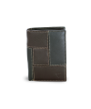 Pánská kožená dokladovka v kombinaci černé a hnědé barvy 514-2220A-60/47