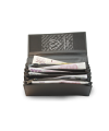 Kožená číšnická peněženka se zipovými kapsami na mince 515-2401-60