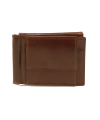 Tmavě hnědá pánská kožená peněženka - dolarovka 519-8103-47