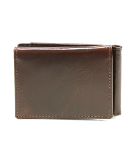 Tmavě hnědá pánská kožená peněženka - dolarovka 519-8103-47