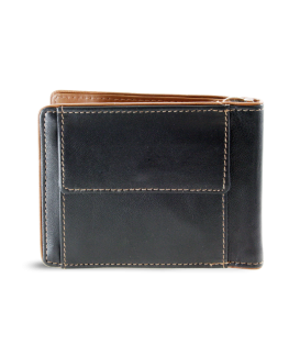 Černohnědá pánská kožená peněženka - dolarovka 519-8132-60/47