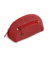 Červená kožená dvouzipová klíčenka 619-0367-31