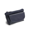 Modrá kožená klíčenka se zipovou a klopnovou kapsičkou 619-0369-97