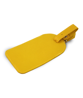 Žlutá kožená visačka na zavazadlo 619-5405-86