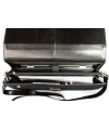 Černá kožená aktovka s přihrádkou pro notebook 112-5056-60