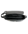 Černá kožená klopnová kabelka 213-3011-60
