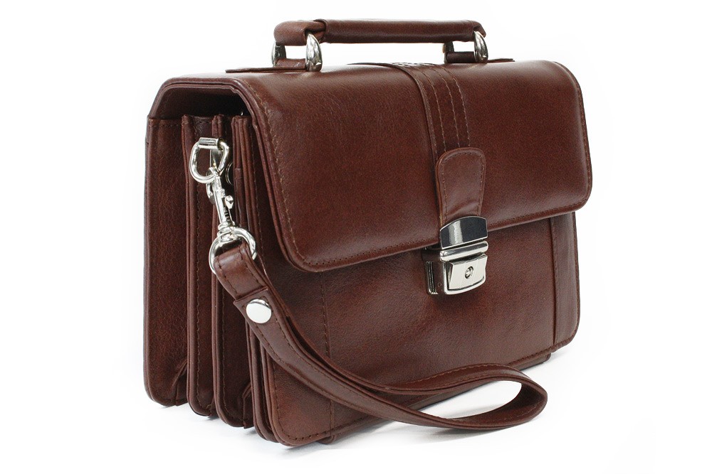E-shop Hnedá kožená pánska taška Arwel 611-2415 brown