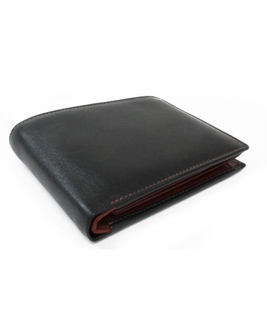 Černohnědá pánská kožená peněženka s vnitřní zápinkou 513-4404A-60/44
